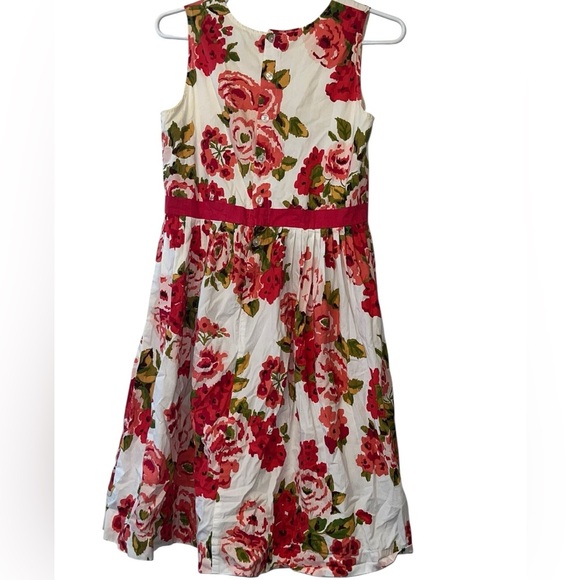 Mini Boden Floral Dress Rosy pink white and Green 13-14 with pockets - Picture 3 of 5